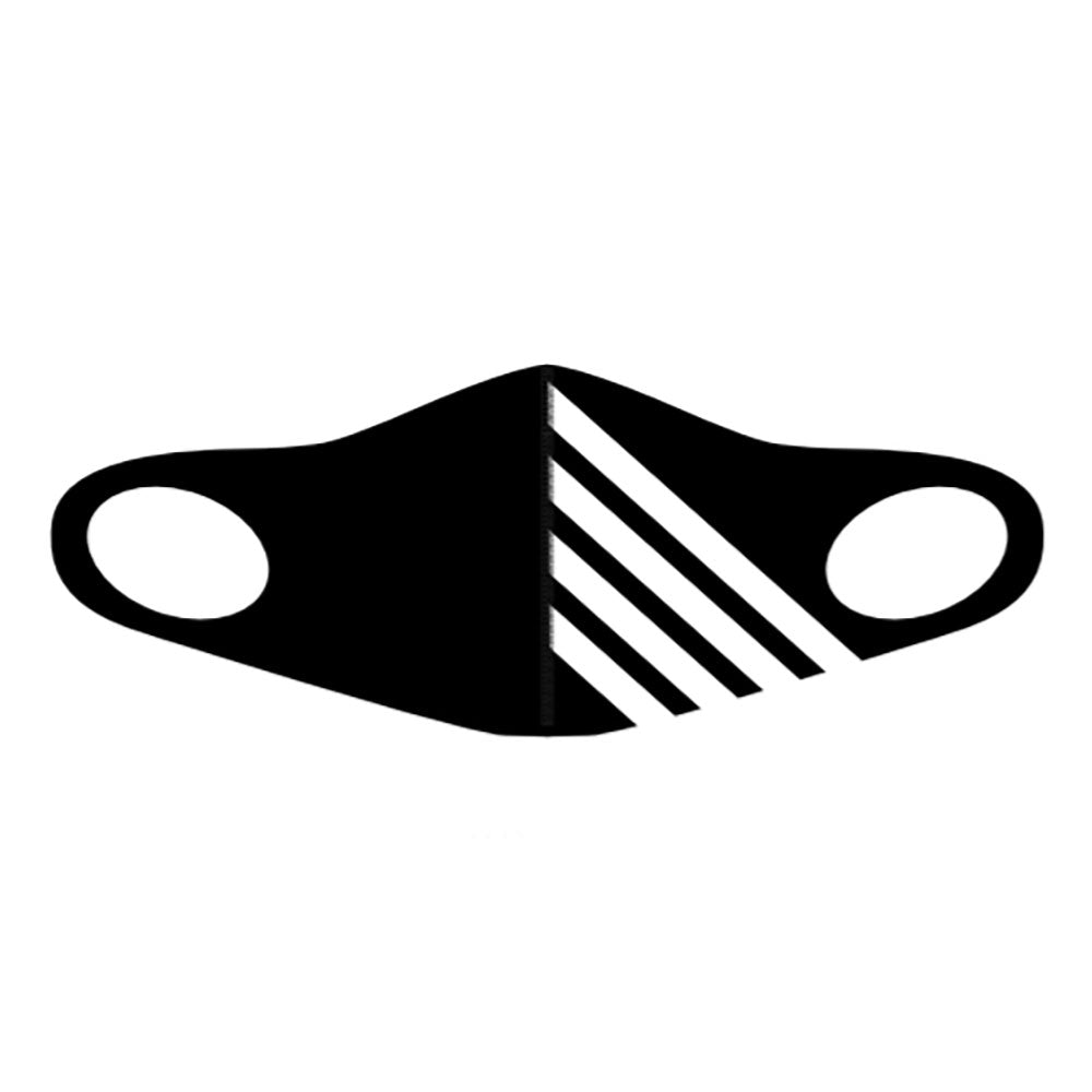 SPORT OBLIQUE LINED FASHION MASK BLACK