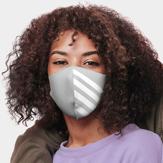 SPORT OBLIQUE LINED FASHION MASK GRAY