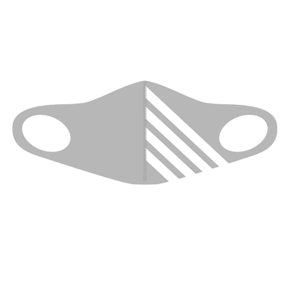 SPORT OBLIQUE LINED FASHION MASK GRAY