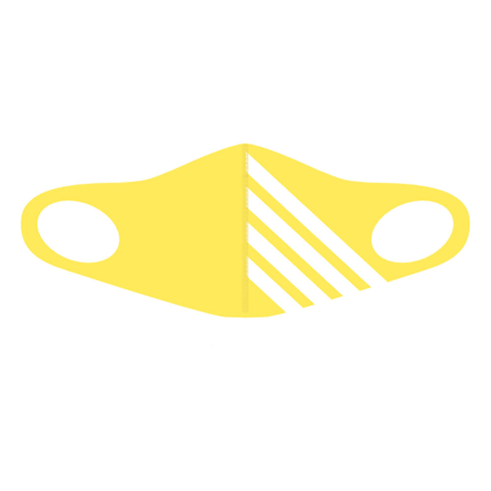 SPORT OBLIQUE LINED FASHION MASK YELLOW