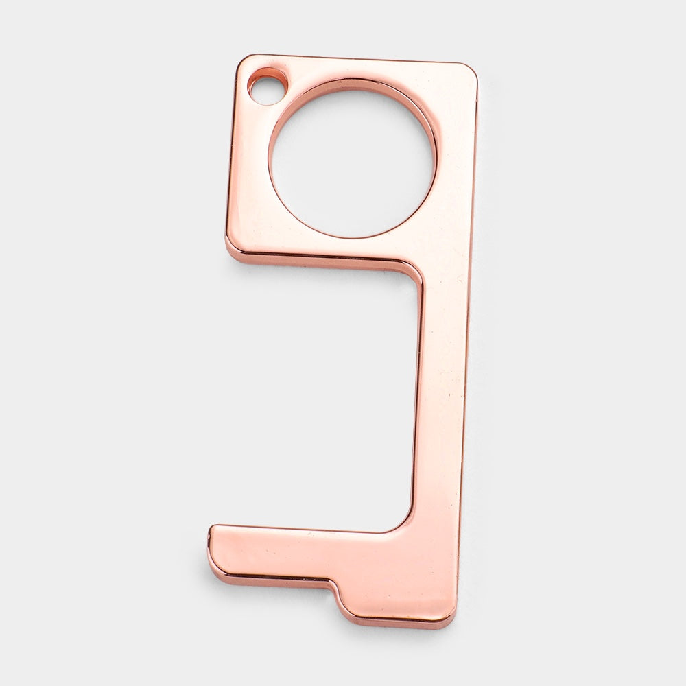 Germ-Free Touchless Door Opener and Button Push Stylus Tool Rose Gold