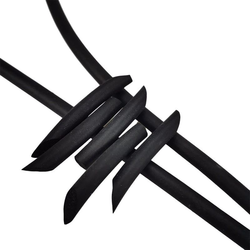 Recycled Rubber/Silicone Long Geometric Pendant Necklace Nature Theme