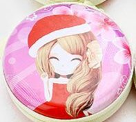 Character Print Coin Zipper 3D Round Purses