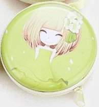 Character Print Coin Zipper 3D Round Purses