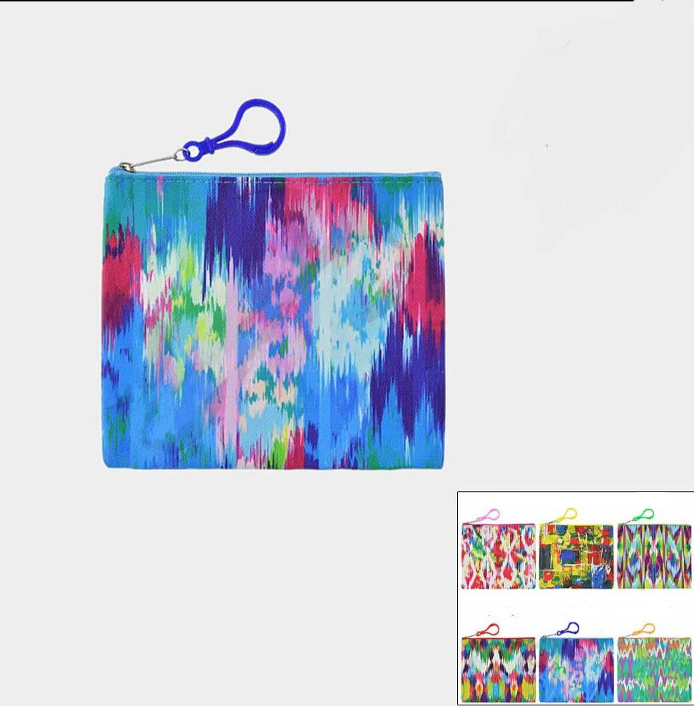 TIE DYE PRINT MINI POUCH ZIPPER BAGS