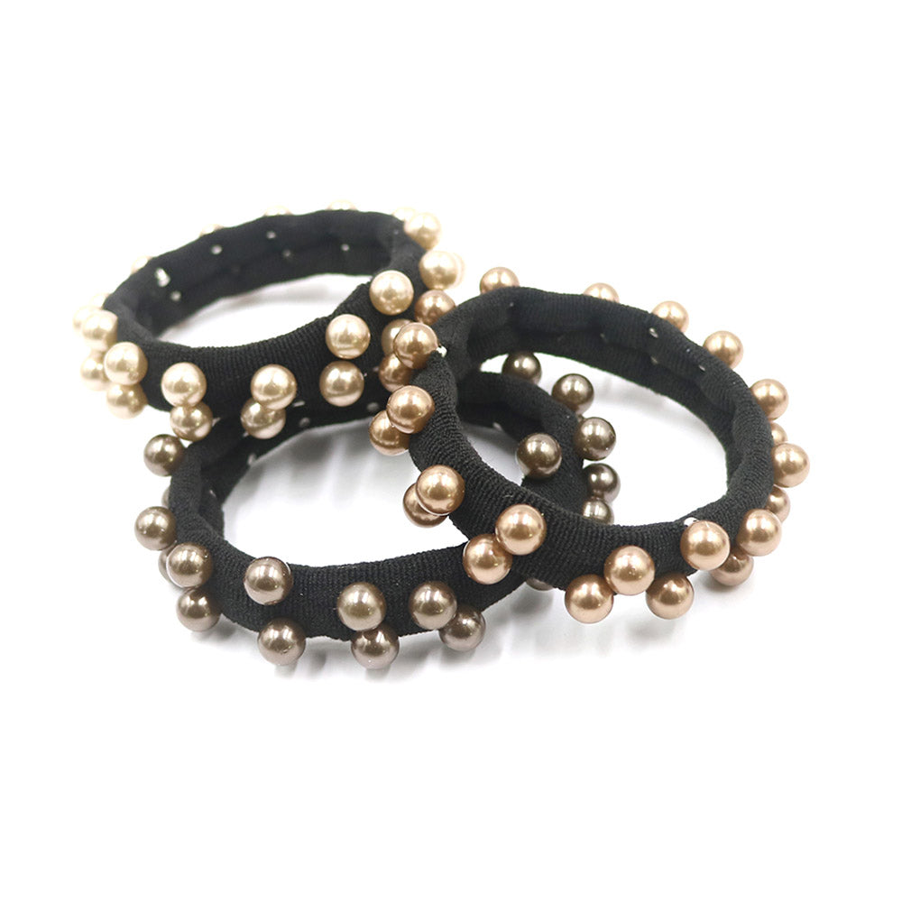 Pearl 6mm Stretch Hair Bands Set of 3