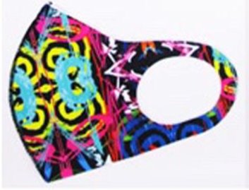 Fun Graphic Print Face Mask Geometric