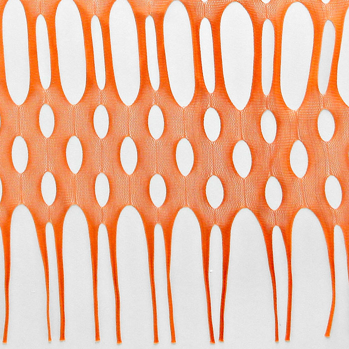 Laser Cut Hole Fringe Scarf-Orange