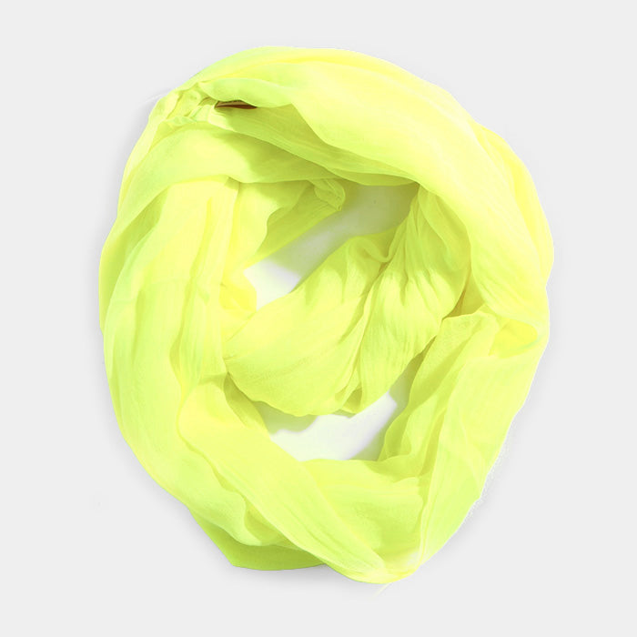Infinity Cotton Scarf -LEMON