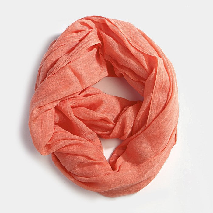 Infinity Cotton Scarf -PEACH