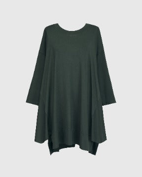 Essential Oversized Trapeze Top, Green by Alembika