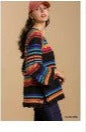 Multi Color Crochet Pullover Sweater by Vanilla