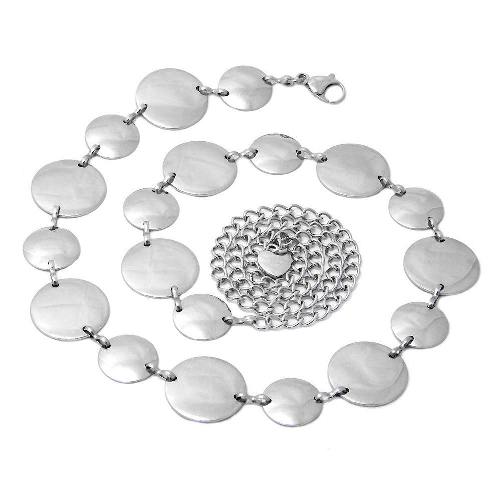 Belt Geometric Metal Round Link Stainless Steel Belt