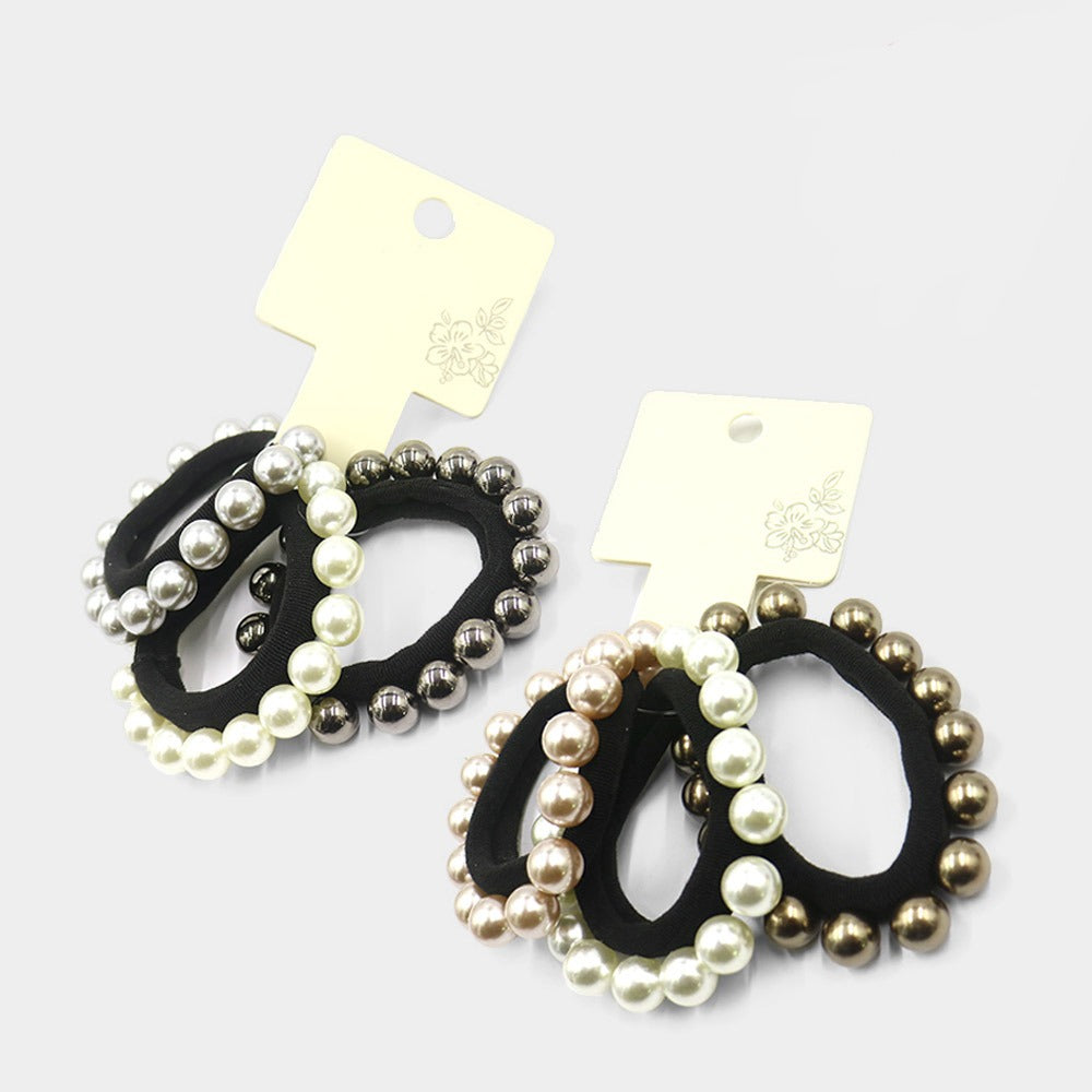 Pearl 10mm Stretch Hair Bands Set of 3