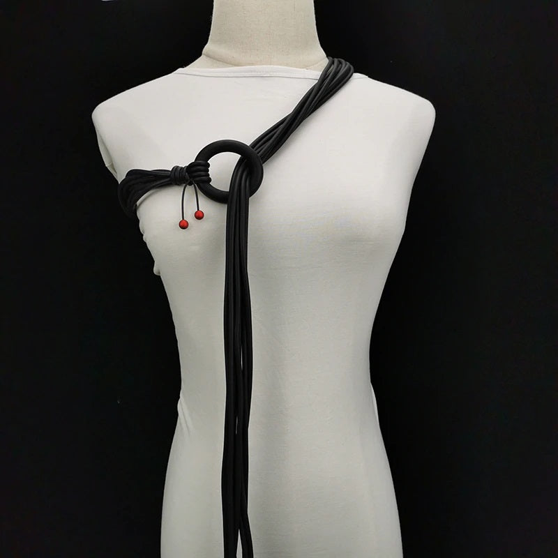 Women’s Luxury Silicone Belt Fashion Accessories Multi Strands Faux Pearl Accents