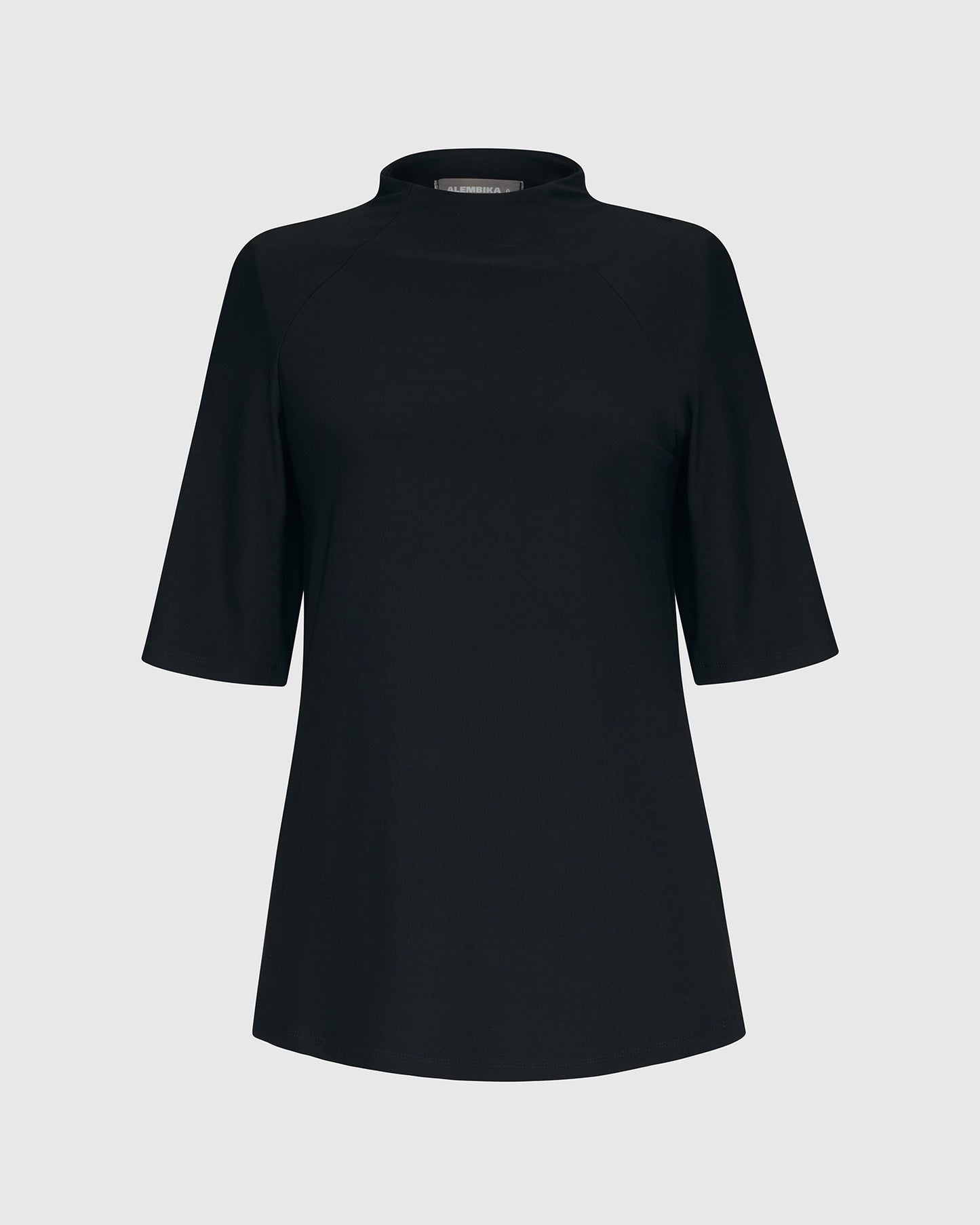 TEKBIKA MOCK-NECK TOP, BLACK by Alembika