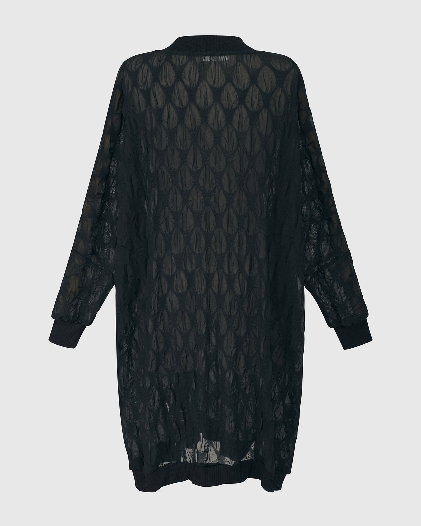 Pucker Chiffon Tunic Top, Black by Alembika
