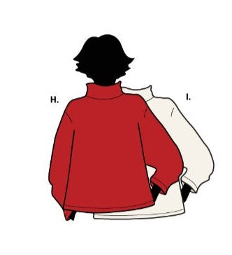Cotton Down Boxy Turtleneck by F & H Clothing Company Co