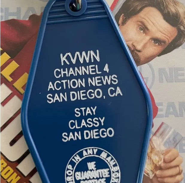 Motel Key Fob - KVWN Channel 4 (Anchorman)