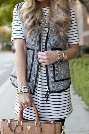 WOMEN'S HERRINGBONE VEST 4 Colors