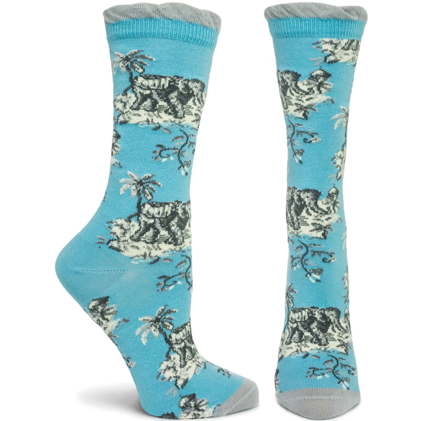 Jungle De Jouy Women's Socks by Ozone Blue
