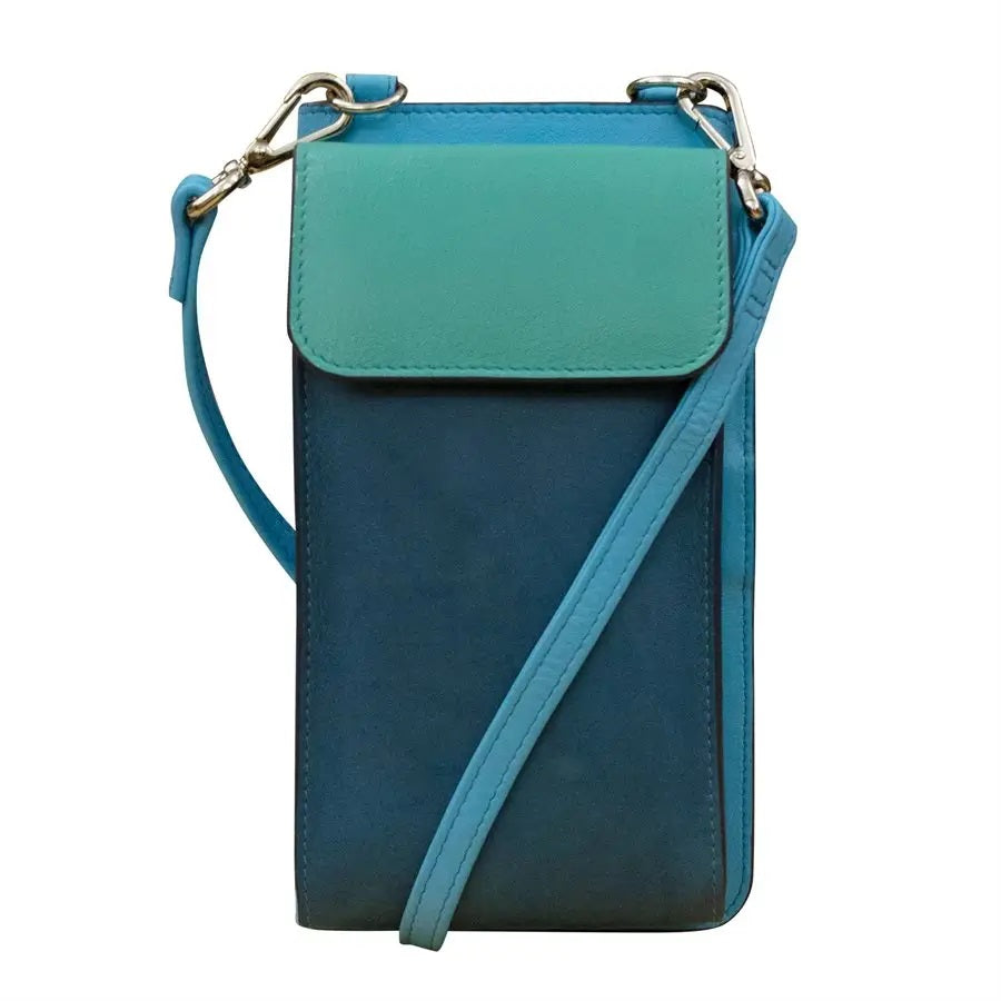 Leather Phone Wallet Crossbody Serenity Multi