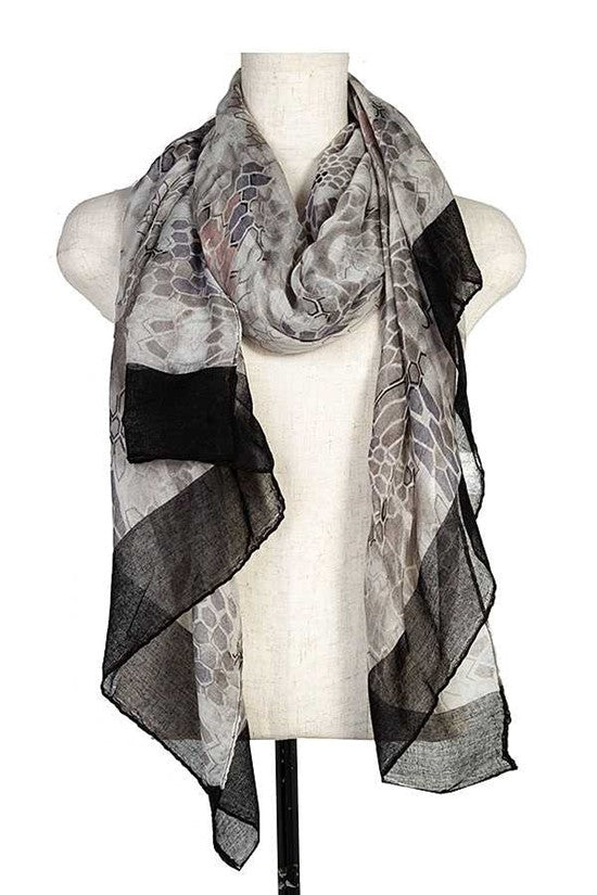 MIX PRINT OBLONG SCARF by Vanilla