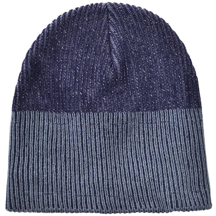 Ribbed Toboggan Beanie Blue