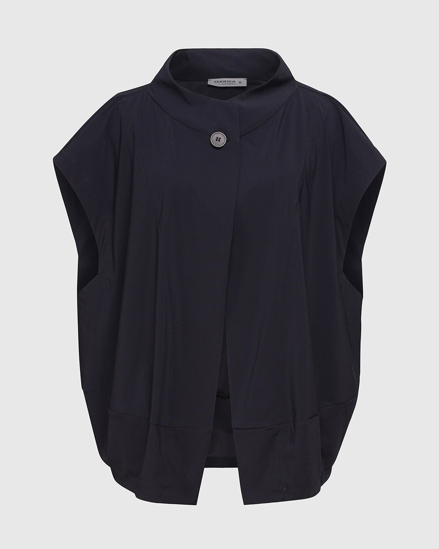 TEKBIKA SINGLE BUTTON VEST JACKET, BLACK by Alembika