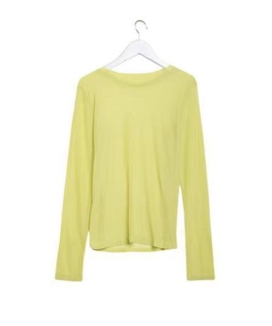 Mesh Shell Top Long Sleeves Round Neck Collar