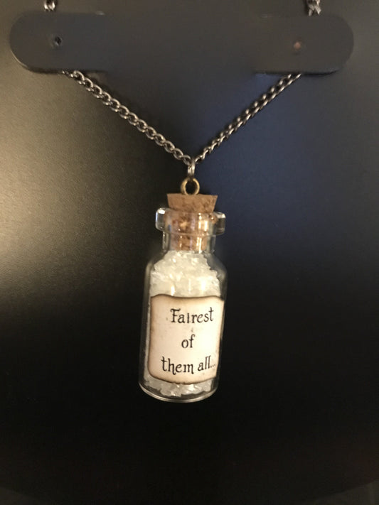Kids Snow White's Fairest Of Them All Bottle Necklace