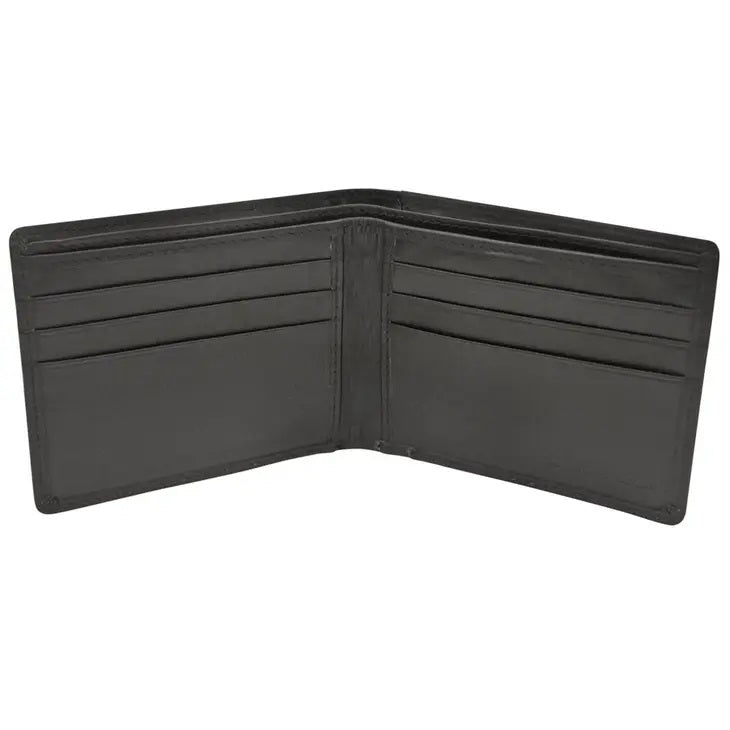 Leather Bifold Men's Wallet with Back ID Holder