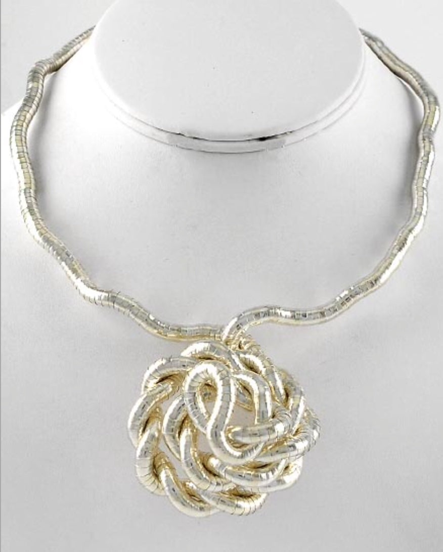 Gooseneck Silver Finish 5mm Necklace