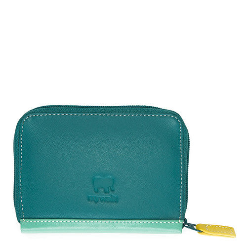 Zip Around Fan C/C Holder Wallet Leather - Mint