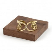 Hammered Swirl Air Metal Cuff Bracelet Gold Plated