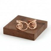 Hammered Swirl Air Metal Cuff Bracelet Rose Gold Plated