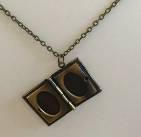 Book Locket "Great Gatsby" Necklace Bronze