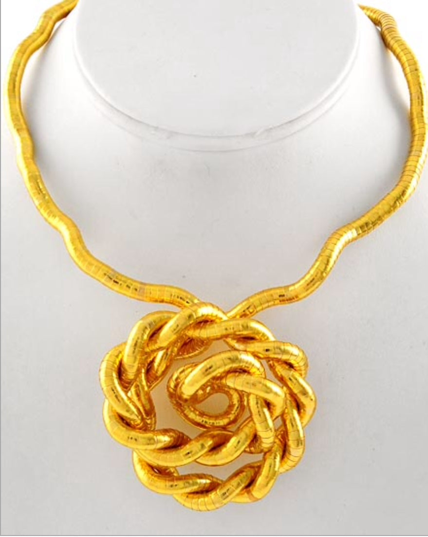 Gooseneck Gold Finish 5mm Necklace