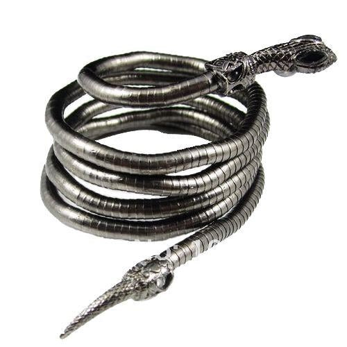 Snake (gooseneck) Open 6mm Long Necklace Oxidized Black