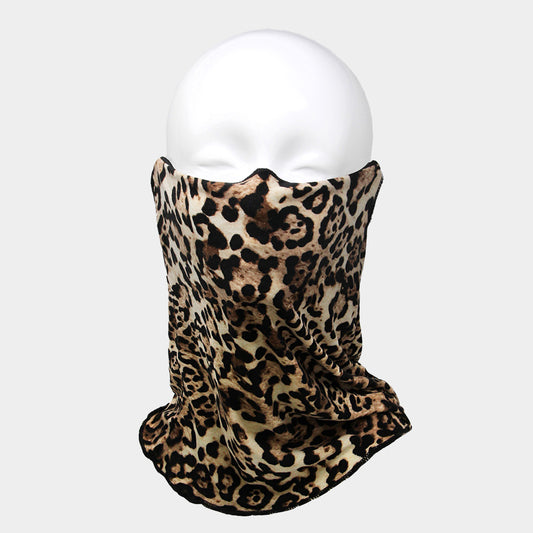 Fashion Leopard Print Seamless Tube Scarf Mask