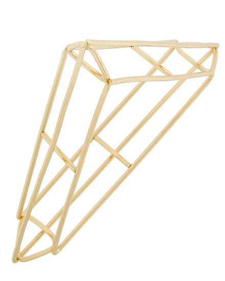 Gold Tone Geometric Triangle Metal Bangle Bracelet