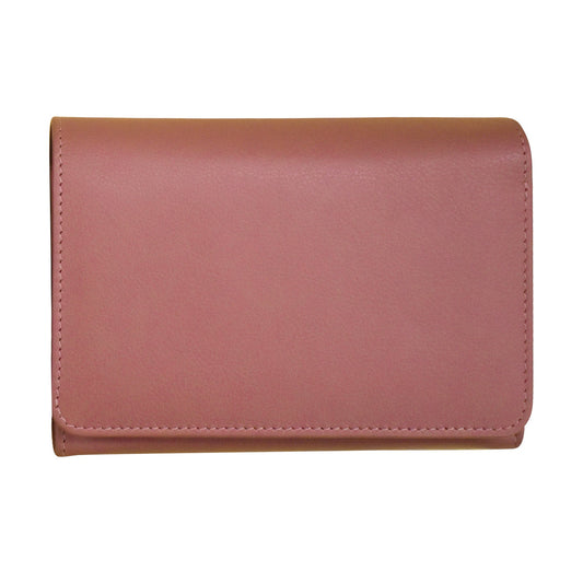 Leather French Wallet Mauve