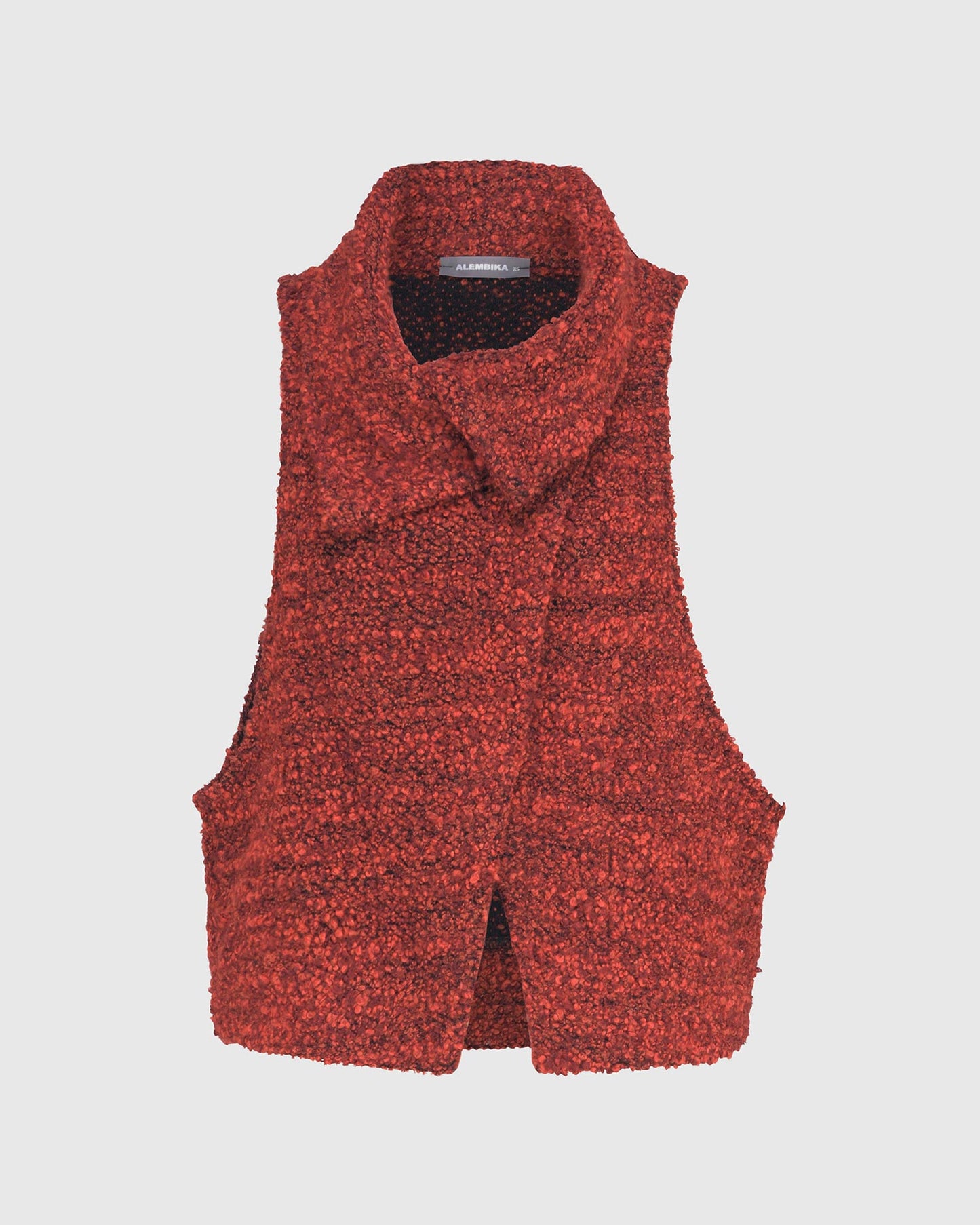 Cozy Crop Bouclé Vest, Orange by ALEMBIKA