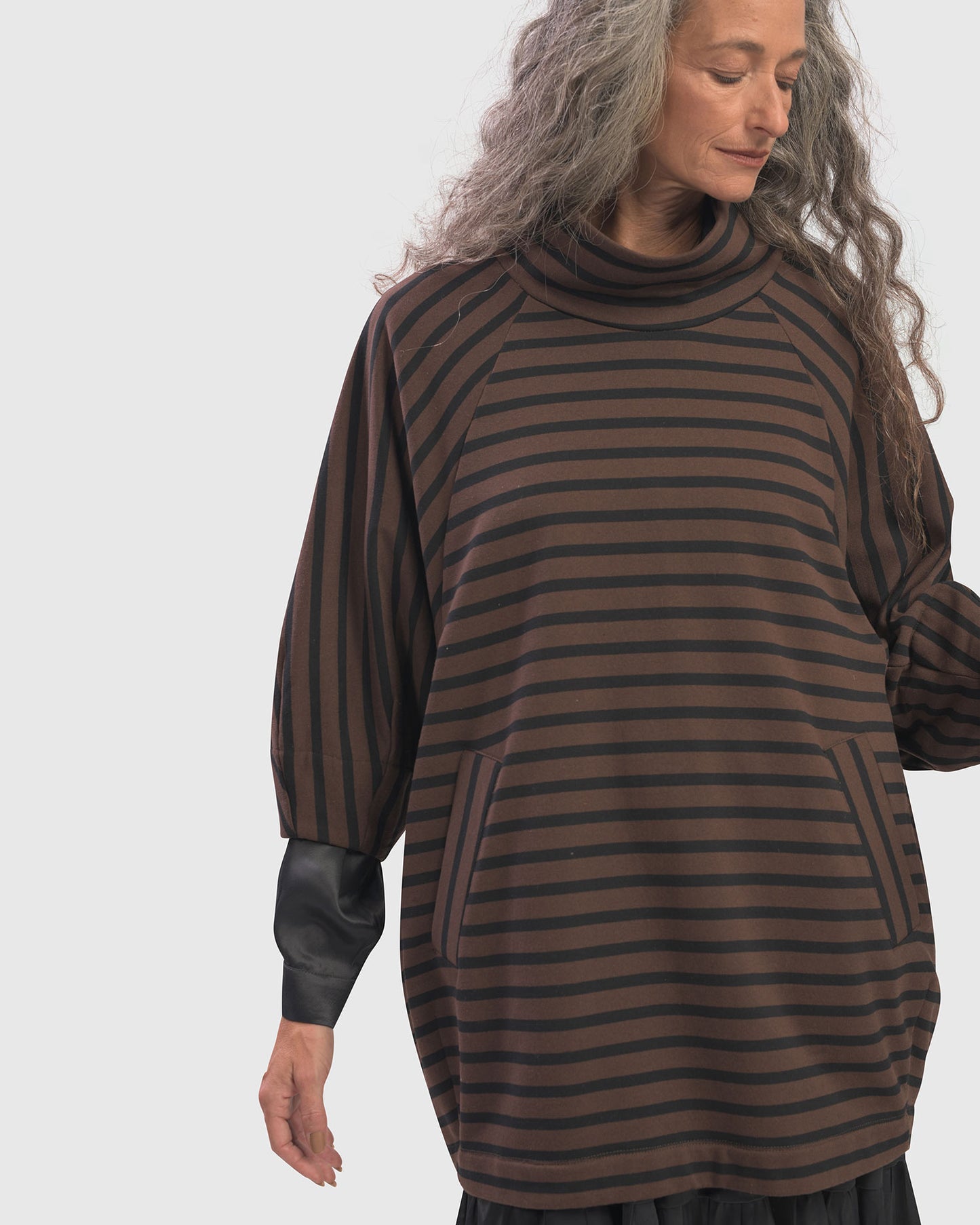 Urban Cocoon Tunic Top, Stripes by Alembika