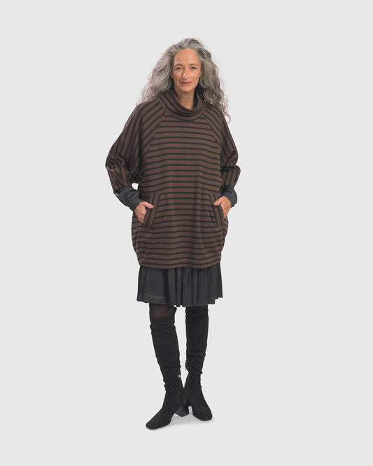 Urban Cocoon Tunic Top, Stripes by Alembika