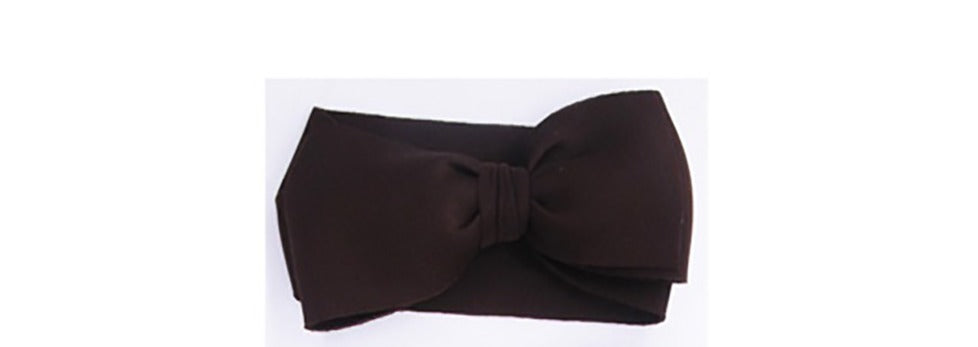 Bow Elastic Headbands Brown, Black, Tan