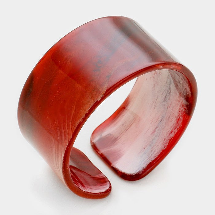 Marbled Celluloid Acetate Cuff Bracelet