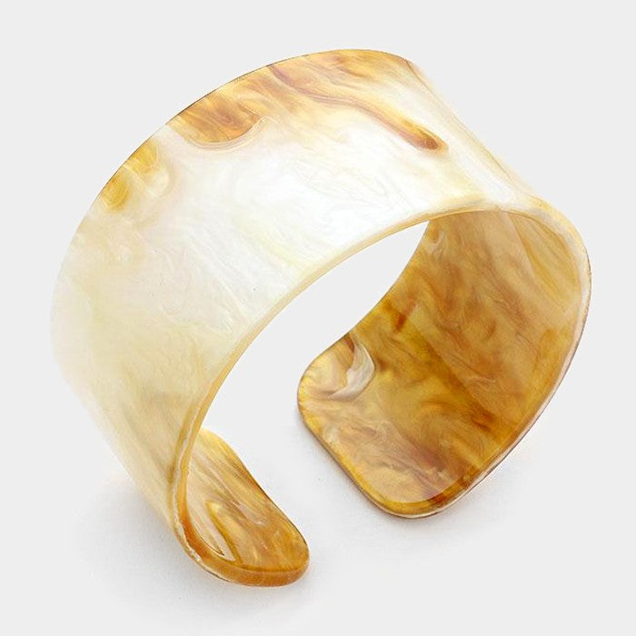 Marbled Celluloid Acetate Cuff Bracelet