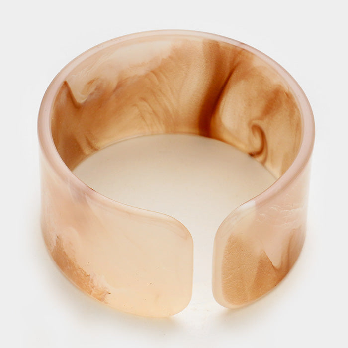 Marbled Celluloid Acetate Cuff Bracelet