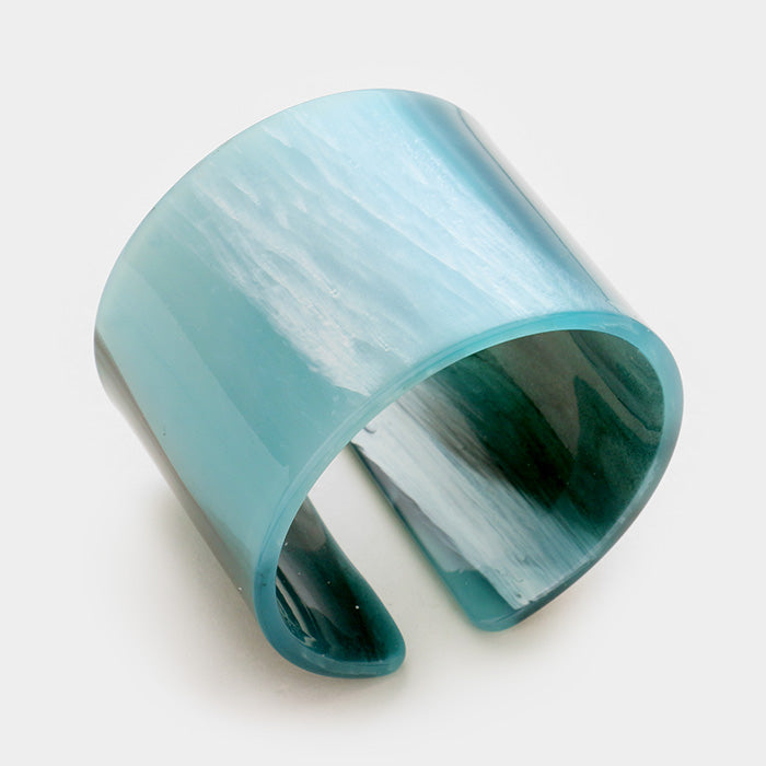 Wide Celluloid Cuff Bracelet